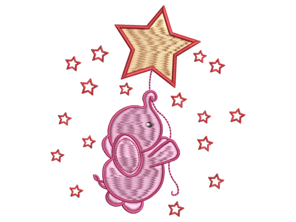 Cute Baby Elephant Star Embroidery: A Designer's Review