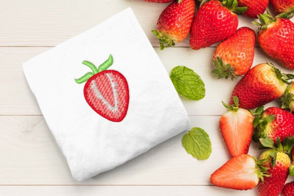 Sliced Strawberry Mini Embroidery Design Review